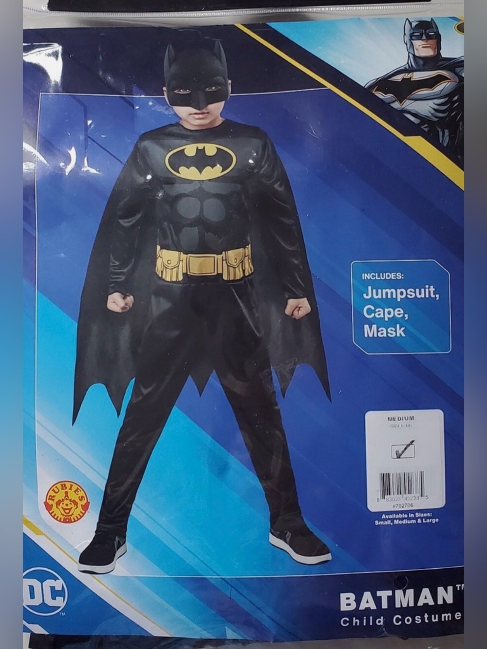 Batman kids Halloween Costume Boys Size Medium 8-10 EUC